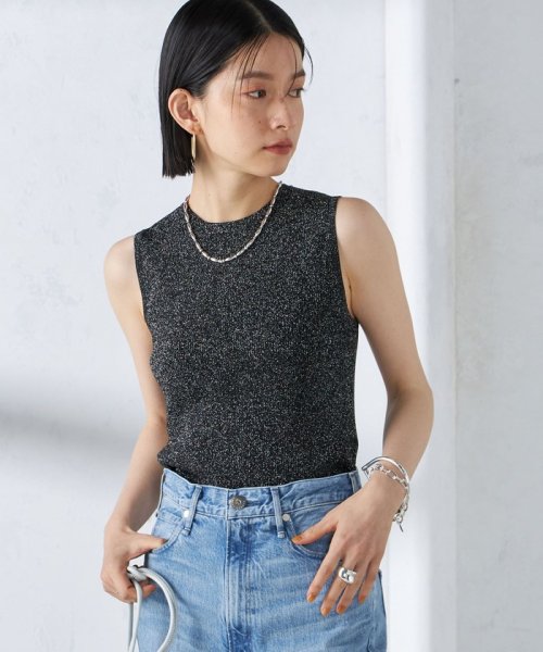 SHIPS WOMEN(シップス　ウィメン)/〈手洗い可能〉ラメ ノースリーブ ニット 24SS ◇/img21