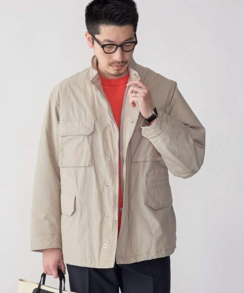 SHIPS: ライト ナイロン 中綿 M－65 ミリタリー ブルゾン 