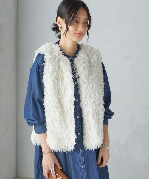 SHIPS WOMEN(シップス　ウィメン)/〈手洗い可能〉フェザー ヤーン ショート ジレ 24SS ◇/img21