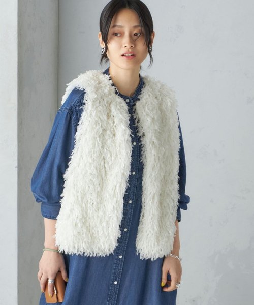 SHIPS WOMEN(シップス　ウィメン)/〈手洗い可能〉フェザー ヤーン ショート ジレ 24SS ◇/img23