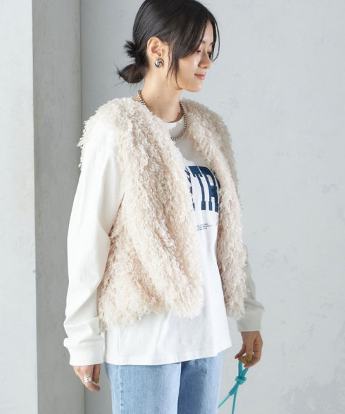 SHIPS WOMEN(シップス　ウィメン)/〈手洗い可能〉フェザー ヤーン ショート ジレ 24SS ◇/img58