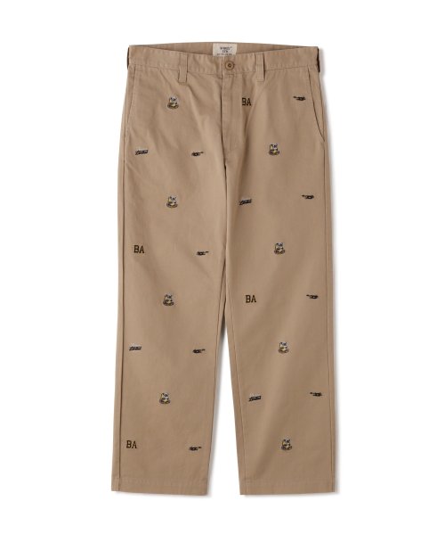POINT EMBROIDERY CHINO PANTS / ポイント エンブロイダリー チノパンツ EMBROIDERY POINT CHINO PANTS ポイント エンブロイダリー