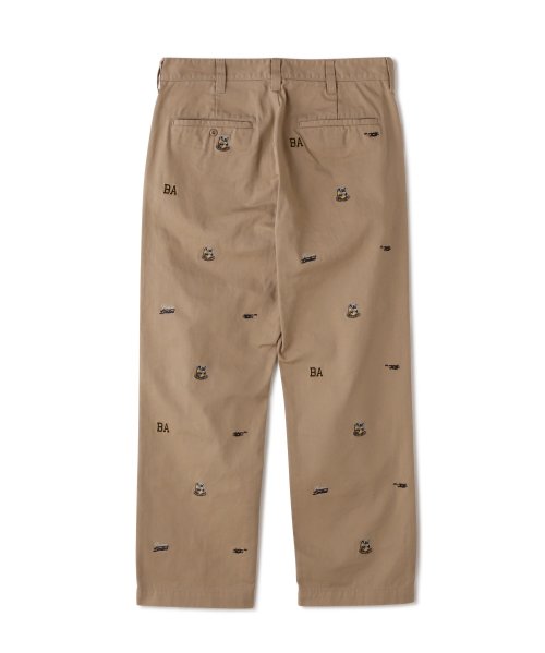 POINT EMBROIDERY CHINO PANTS / ポイント エンブロイダリー チノパンツ EMBROIDERY POINT CHINO PANTS ポイント エンブロイダリー