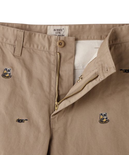 POINT EMBROIDERY CHINO PANTS / ポイント エンブロイダリー チノパンツ EMBROIDERY POINT CHINO PANTS ポイント エンブロイダリー