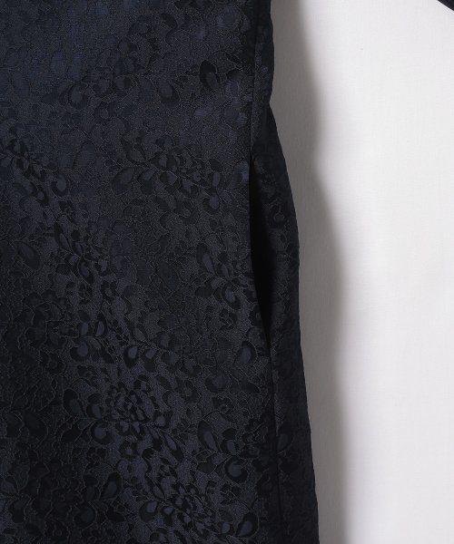 【セレモニー】レース切替サックワンピース【プラス企画】 