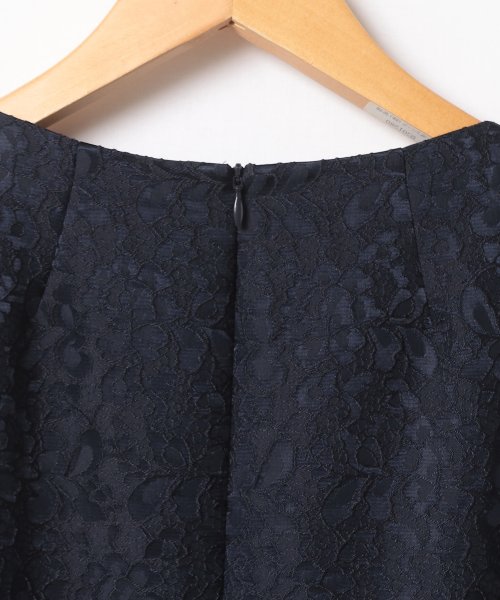 【セレモニー】レース切替サックワンピース【プラス企画】 