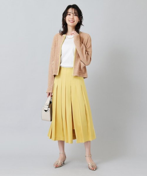 サテンプリーツスカート 