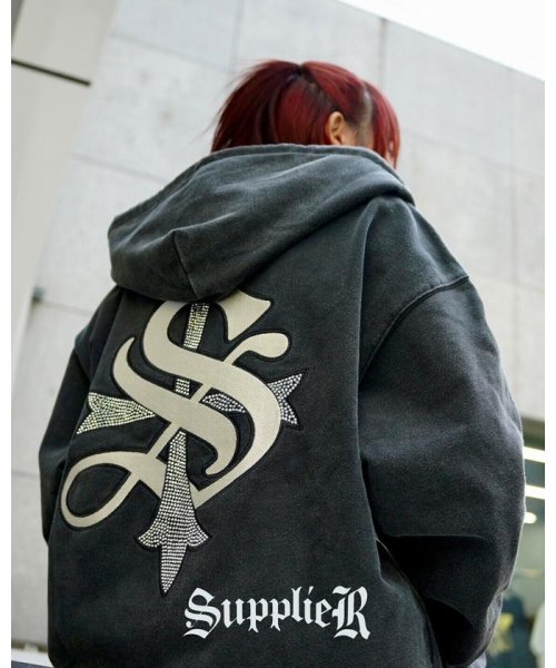 LHP(エルエイチピー)/Supplier/LHP EXCLUSIVE STUDS CROSS ZIP HOODIE SLV/img01