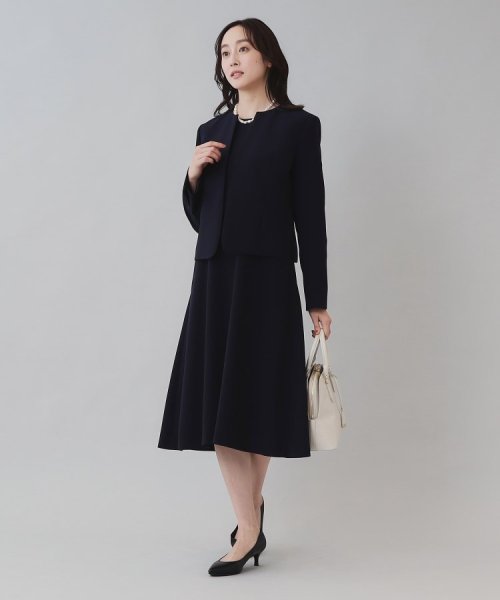 【セレモニー／セットアップ可能／洗える】TWC フィット＆フレアワンピース また TWC