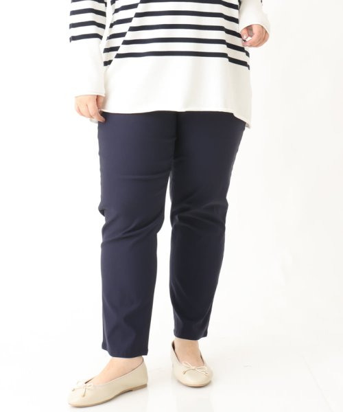 【大きいサイズ】さらさらストレッチストレートパンツ 人気・おすすめ｜使いやすい・旅行におすすめ 品質保証 全国発送 在庫限り