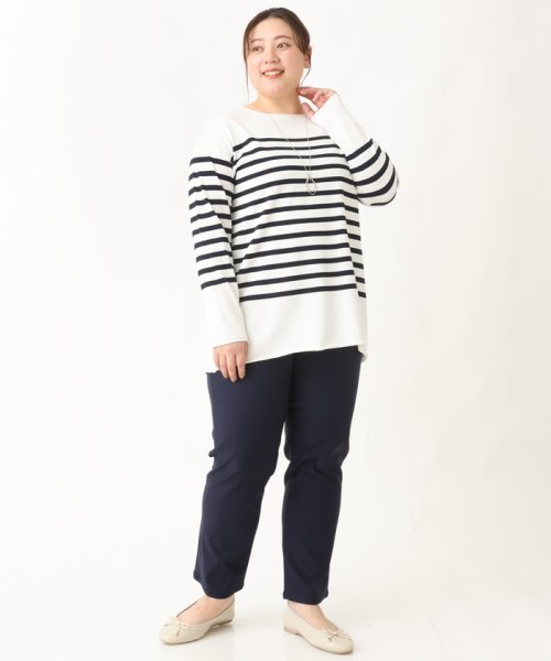 【大きいサイズ】さらさらストレッチストレートパンツ 人気・おすすめ｜使いやすい・旅行におすすめ 品質保証 全国発送 在庫限り