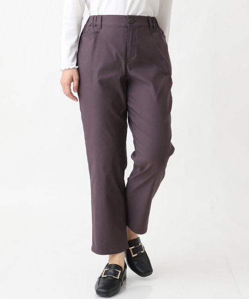 【大きいサイズ】さらさらストレッチストレートパンツ 人気・おすすめ｜使いやすい・旅行におすすめ 品質保証 全国発送 在庫限り