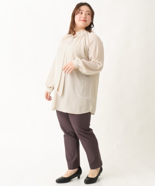 【大きいサイズ】さらさらストレッチストレートパンツ 人気・おすすめ｜使いやすい・旅行におすすめ 品質保証 全国発送 在庫限り