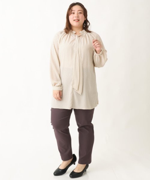 【大きいサイズ】さらさらストレッチストレートパンツ 人気・おすすめ｜使いやすい・旅行におすすめ 品質保証 全国発送 在庫限り