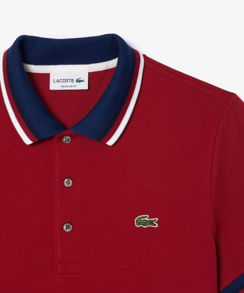 LACOSTE Mens(ラコステ　メンズ)/配色ボーダーリブニット鹿の子地ポロシャツ/img17