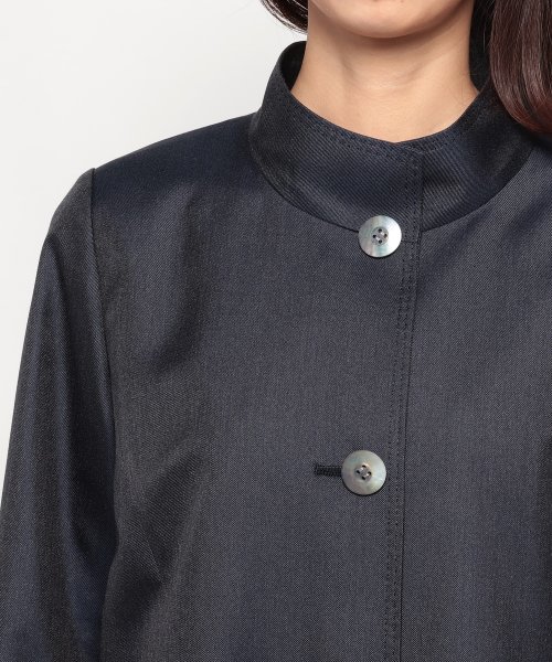 スタンドカラーコート 