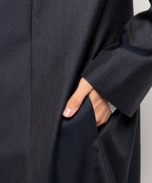 スタンドカラーコート 