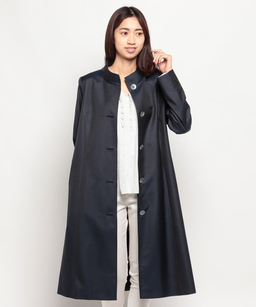 スタンドカラーコート 