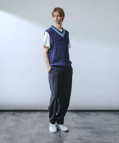 ケーブル編み チルデンベスト ケーブル編み チルデンベスト W1275115739(9724円)