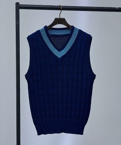 ケーブル編み チルデンベスト ケーブル編み チルデンベスト W1275115739(9724円)