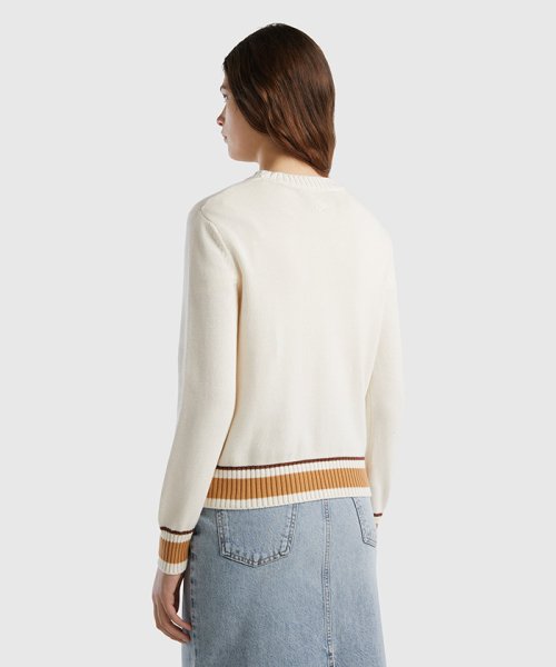 コットン100％クルーネック馬柄長袖ニットセーター 人気・おすすめ｜使いやすい・旅行におすすめ 品質保証 全国発送 正規品・日本国内発送・安心保証付き