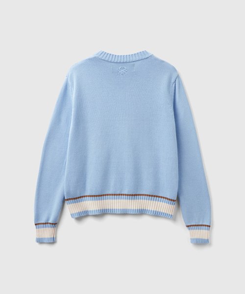 コットン100％クルーネック馬柄長袖ニットセーター 人気・おすすめ｜使いやすい・旅行におすすめ 品質保証 全国発送 正規品・日本国内発送・安心保証付き