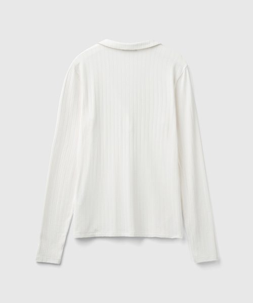 BENETTON (women)(ベネトン（レディース）)/襟付きVネックリブ長袖Tシャツ・カットソー/img12