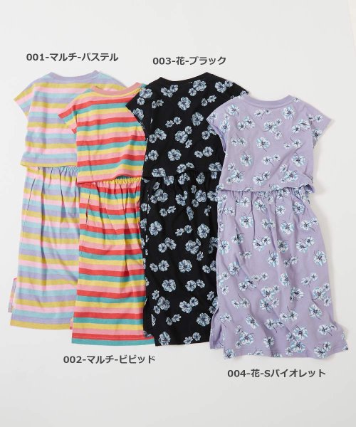 devirock(デビロック)/バックデザイン 総柄ワンピース 子供服 キッズ 女の子 半袖ワンピース ノースリーブワンピース ワンピース /img01