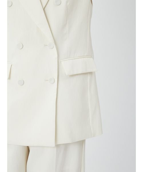 ピークドラペルスリーブレスダブルジャケット 予めご了承ください