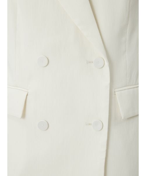 ピークドラペルスリーブレスダブルジャケット 予めご了承ください