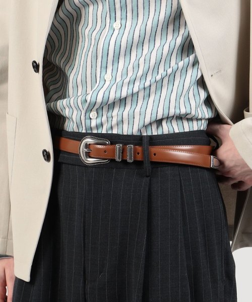 Maison Boinet カーフレザー ウエスタンベルト Boinet