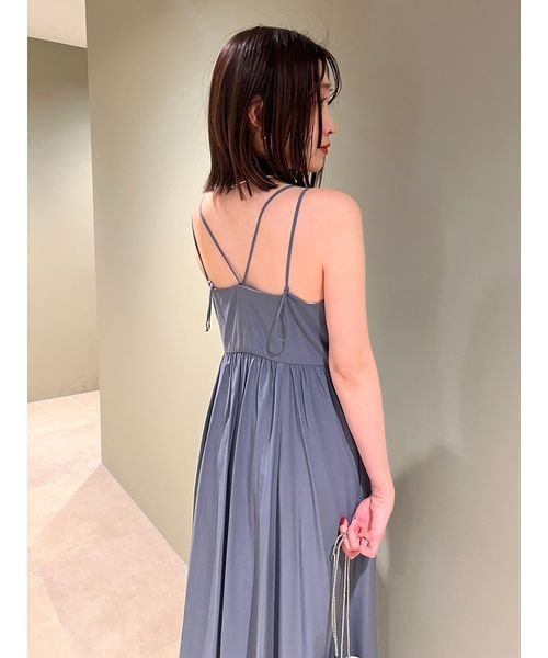 【WEB限定サイズあり】ペーパーヤーンプルオーバー×ギャザーキャミソールワンピース 総丈 バスト ウエスト 予めご了承ください