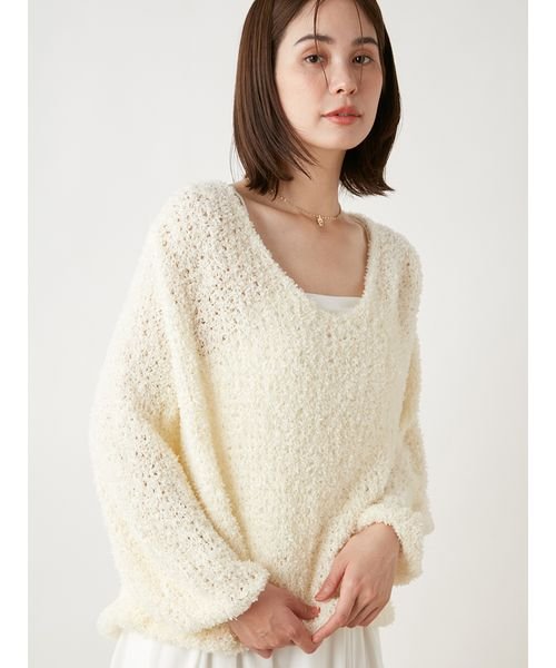 【WEB限定サイズあり】ペーパーヤーンプルオーバー×ギャザーキャミソールワンピース 総丈 バスト ウエスト 予めご了承ください