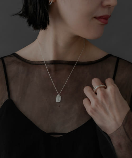 SMELLY so' rectangle plate necklace(505907016) | スメリー(SMELLY