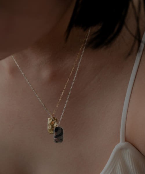 SMELLY(スメリー)/SMELLY so’　rectangle plate necklace/img04