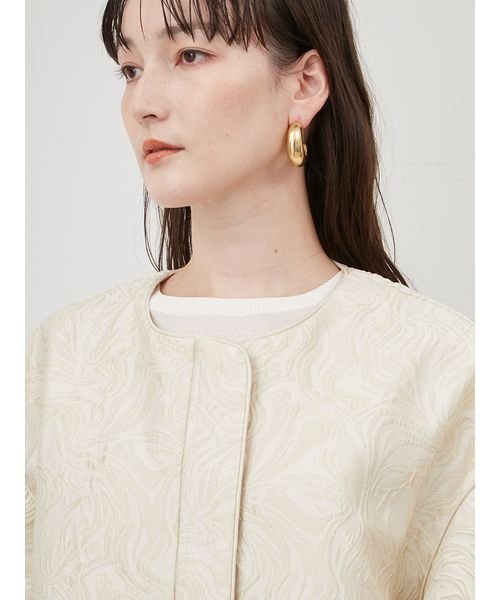 膨れジャガードコクーンブルゾン 予めご了承ください