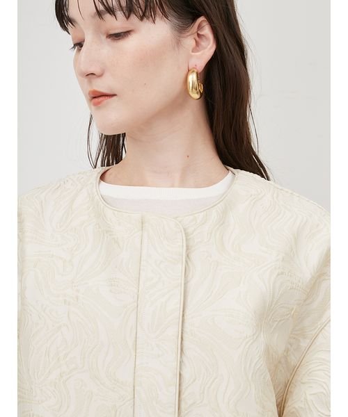 膨れジャガードコクーンブルゾン 予めご了承ください