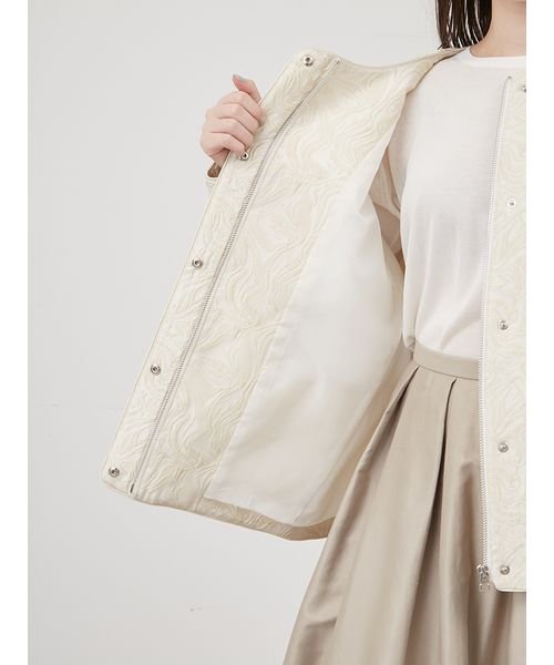 膨れジャガードコクーンブルゾン 予めご了承ください