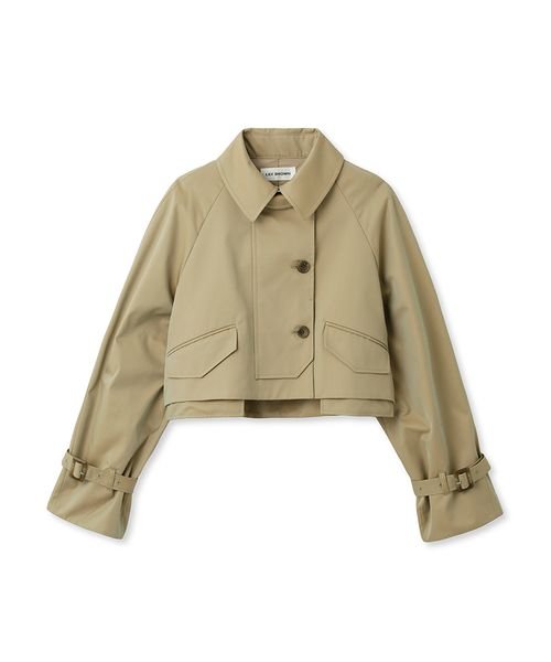 ワークディテールショートトレンチコート 予めご了承ください