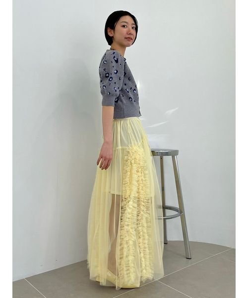 ラッフルボリュームチュールスカート 予めご了承ください