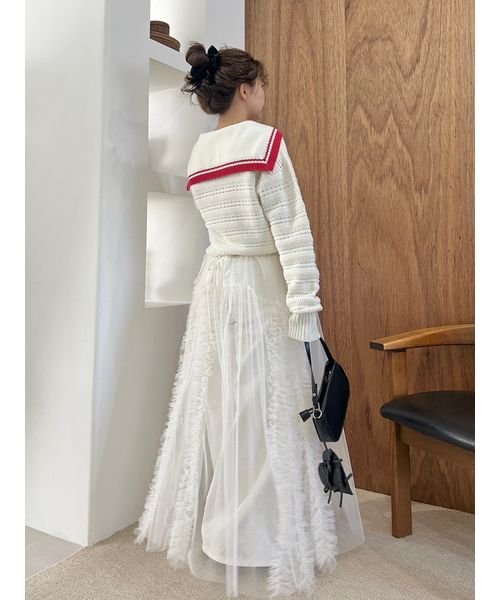 ラッフルボリュームチュールスカート 予めご了承ください