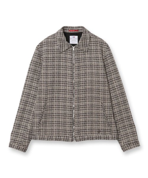 DEVEAUX バスケットツイード アビエータージャケット DEVEAUX