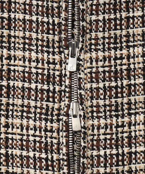 DEVEAUX バスケットツイード アビエータージャケット DEVEAUX