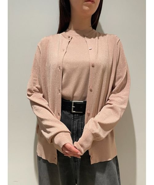  【WEB限定カラー】SET UPラメニットクルーネックカーディガン