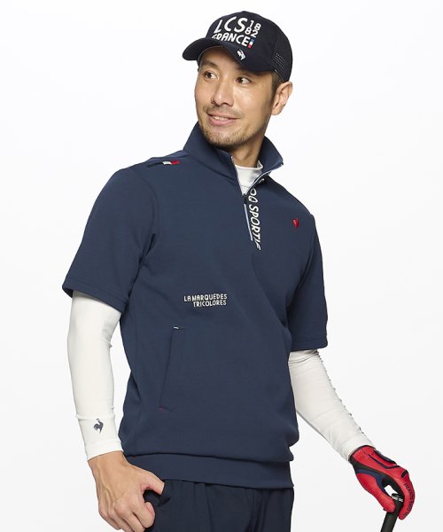 le coq sportif GOLF (ルコックスポルティフ（ゴルフ）)/【ストレッチフォーサー】インナー付き半袖カットソー/img01