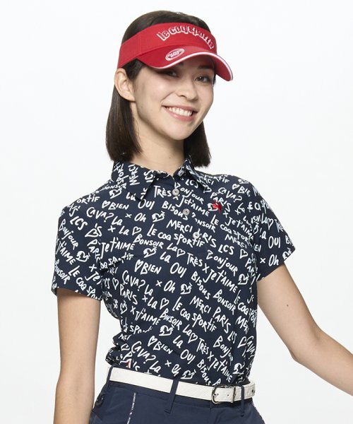 le coq sportif GOLF (ルコックスポルティフ（ゴルフ）)/【ストレッチフォーサー】手書きロゴ柄半袖シャツ/img01