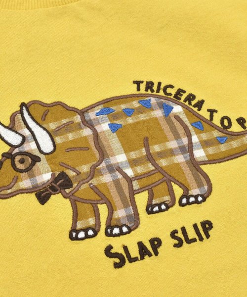 SLAP SLIP(スラップスリップ)/チェック柄恐竜パッチ刺しゅう長袖Tシャツ(80~130cm)/img09