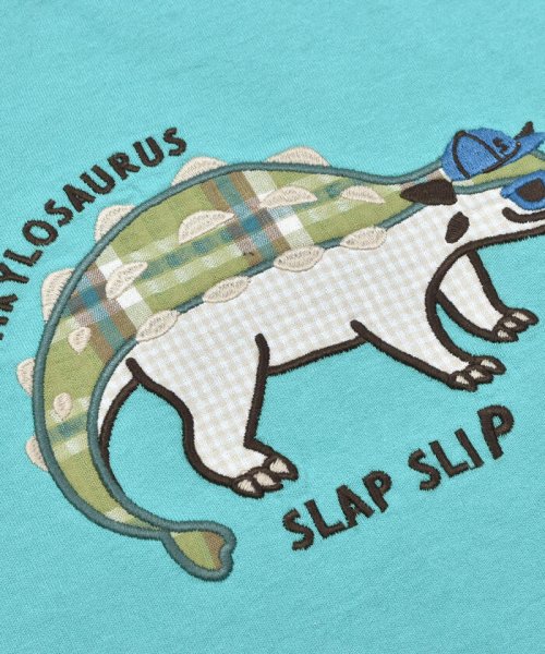 SLAP SLIP(スラップスリップ)/チェック柄恐竜パッチ刺しゅう長袖Tシャツ(80~130cm)/img17