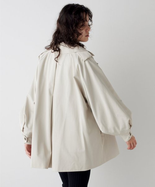 【THE PAUSE】パフスリーブミドルトレンチコート THE PAUSE
