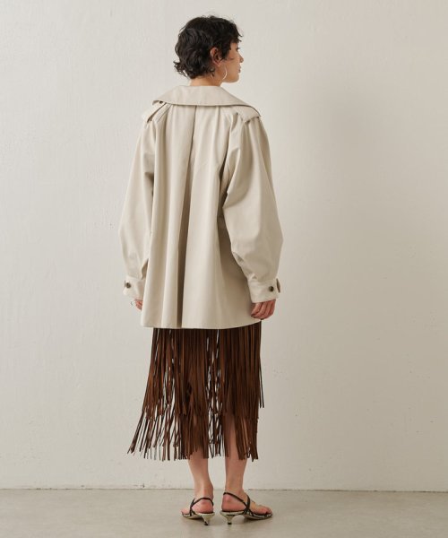 【THE PAUSE】パフスリーブミドルトレンチコート THE PAUSE